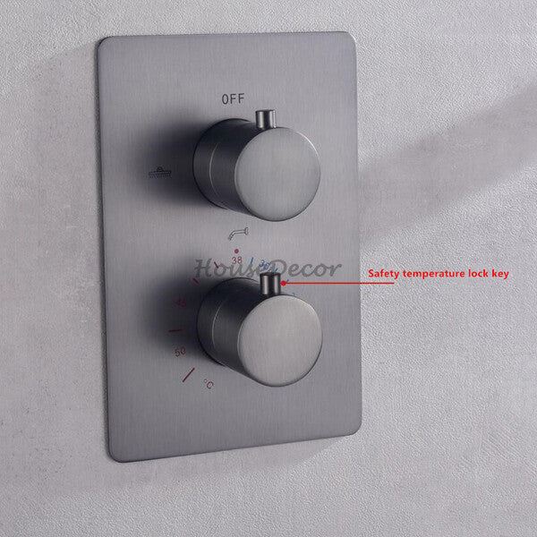 Modern bath shower mixer tap thermostatic control additional view