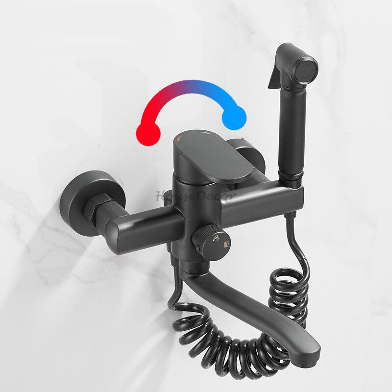 Modern bath shower mixer tap swivel spout additional view