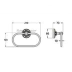 Antique Brass towel ring wall mounted design additional view