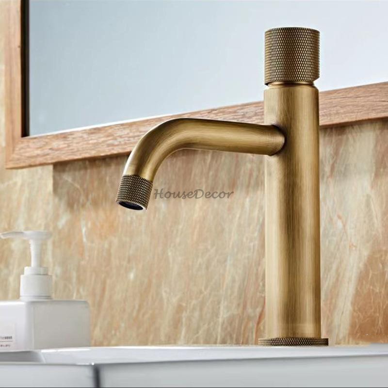 Modern bath shower mixer tap single lever control detail view