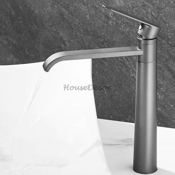 Modern bath shower mixer tap waterfall spout main view