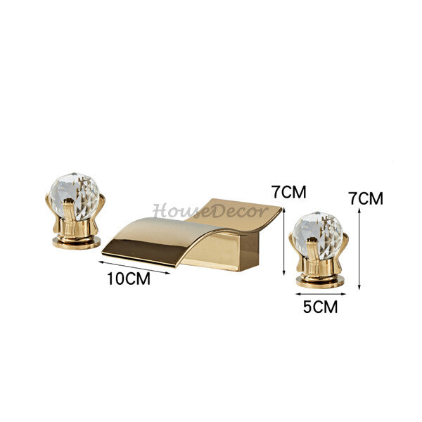 Modern bathroom basin mixer tap waterfall spout additional view