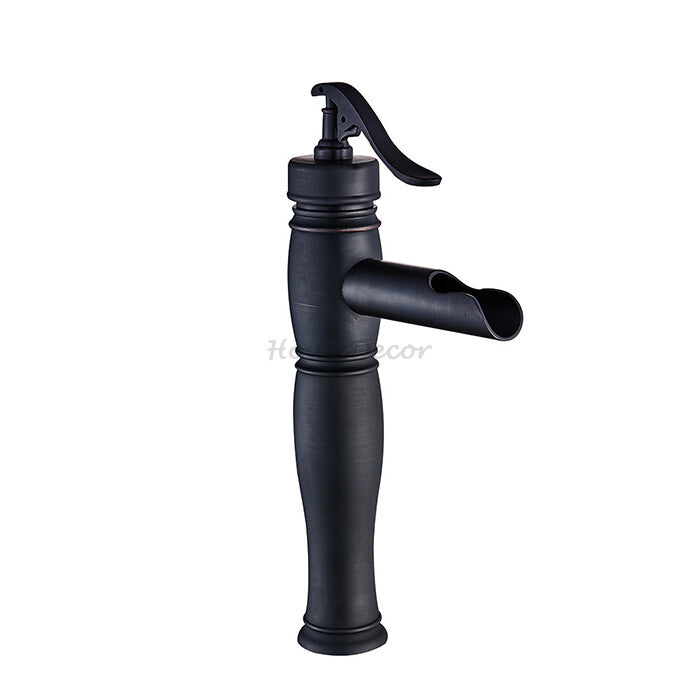 Black bath shower mixer tap deck mounted design main view