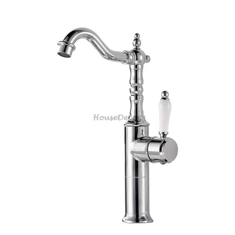 Modern Ceramic bath shower mixer tap swivel spout detail view