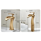 Antique Brass bath shower mixer tap waterfall spout additional view