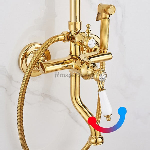 Modern Brass bath shower mixer tap handheld shower set additional view