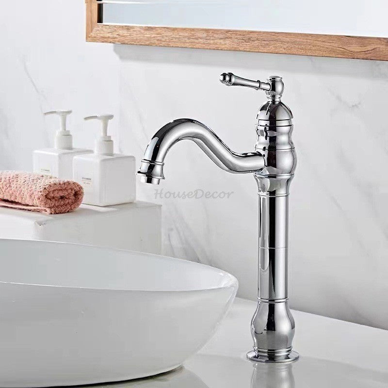 Modern bath shower mixer tap swivel spout detail view
