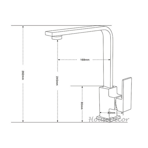 Brass kitchen sink mixer tap swivel spout additional view