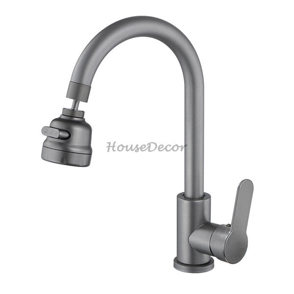 Modern Stainless Steel kitchen sink mixer tap swivel spout main view