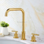 Modern bath shower mixer tap dual handle control main view
