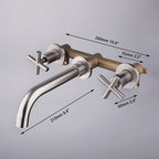 Brass bath shower mixer tap wall mounted design additional view