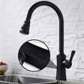 Modern kitchen sink mixer tap pull out spray detail view