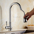 Modern bath shower mixer tap pull out spray detail view