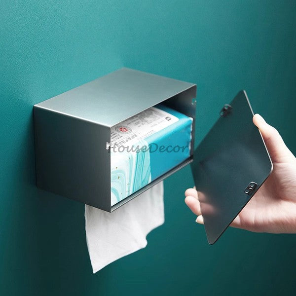 Modern Stainless Steel toilet paper holder detailed product view additional view