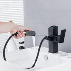 Modern bath shower mixer tap pull out spray detail view