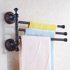 Modern towel rack swivel spout detail view