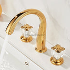 Gold bath shower mixer tap 3 hole installation additional view