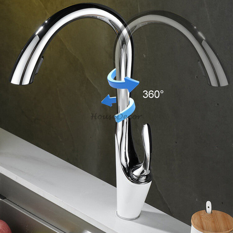 Modern kitchen sink mixer tap pull out spray additional view