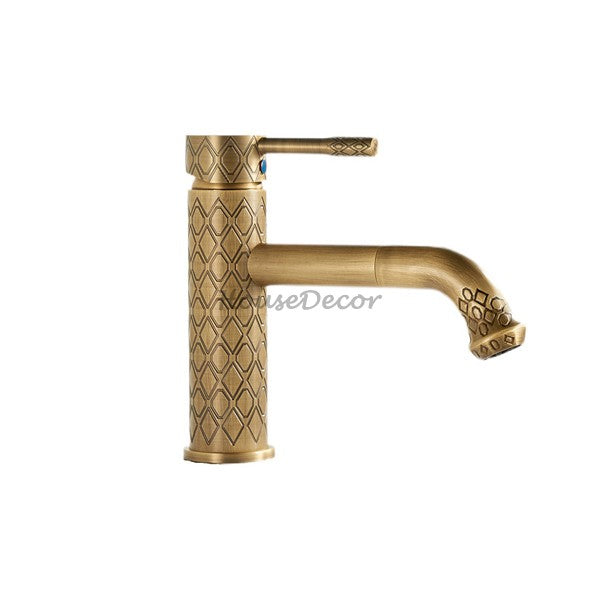 Bronze bath shower mixer tap swivel spout main view