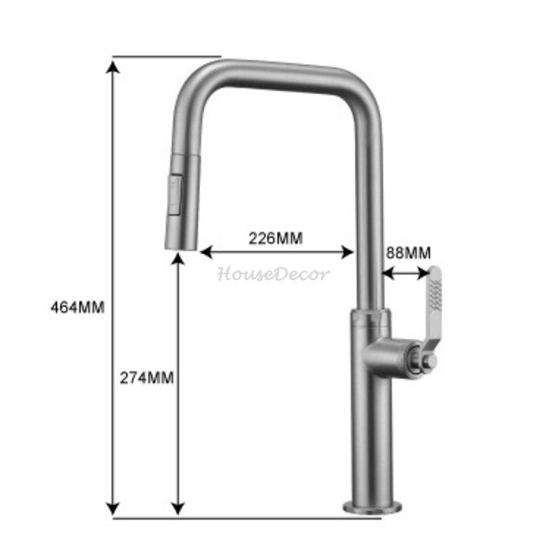 Modern kitchen sink mixer tap pull out spray additional view