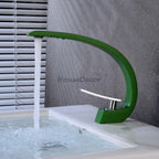 Green bath shower mixer tap deck mounted design detail view