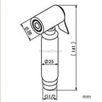 Brass home product handheld shower set detail view