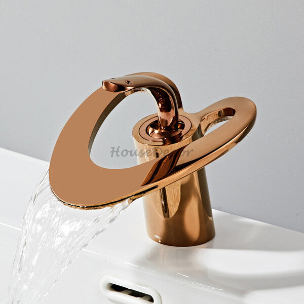 Modern bath shower mixer tap waterfall spout additional view