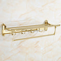Gold towel rack wall mounted design main view