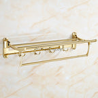Gold towel rack wall mounted design main view