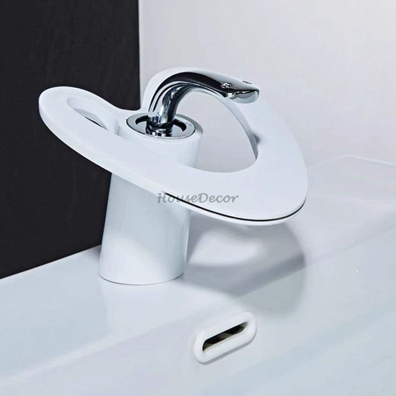 Modern bath shower mixer tap waterfall spout additional view