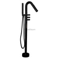 Modern bath shower mixer tap floor mounted design detail view