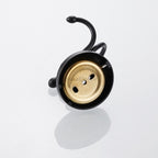 Black Brass robe hook wall mounted design detail view