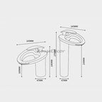 Modern bath shower mixer tap waterfall spout additional view