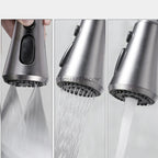 Modern kitchen sink mixer tap pull out spray additional view
