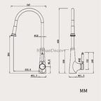 Modern Stainless Steel kitchen sink mixer tap pull out spray additional view