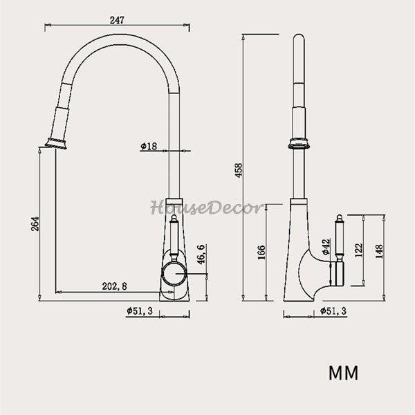 Modern Stainless Steel kitchen sink mixer tap pull out spray additional view