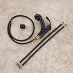 Black faucet pull out spray additional view