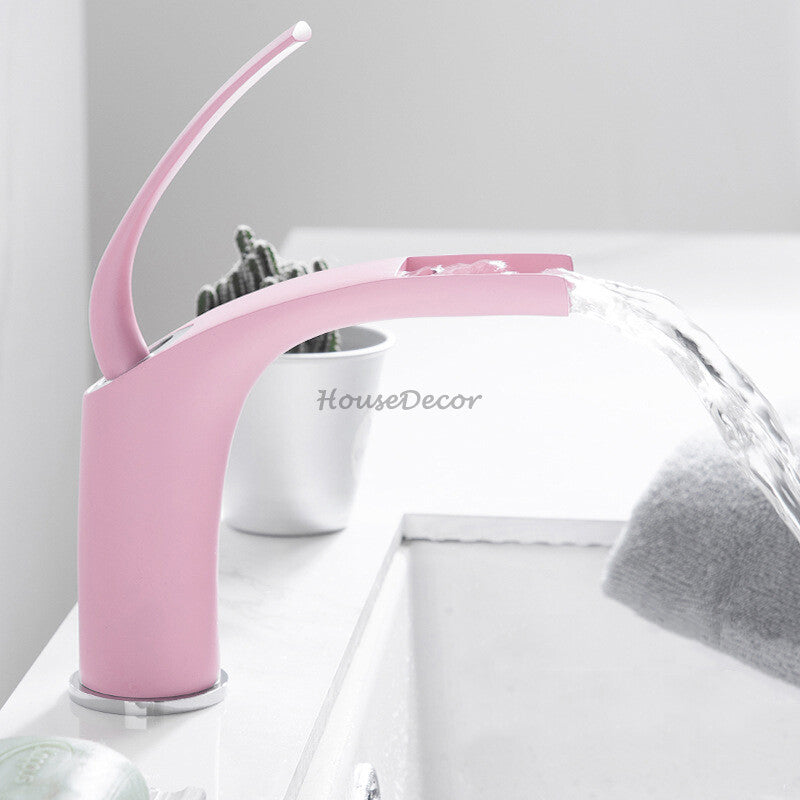 Modern bath shower mixer tap waterfall spout additional view