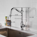 Modern kitchen sink mixer tap pull out spray detail view