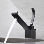 Modern bath shower mixer tap single lever control detail view