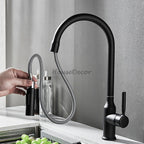 Modern kitchen sink mixer tap pull out spray additional view