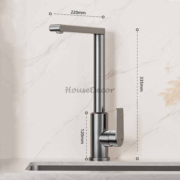 Modern kitchen sink mixer tap swivel spout additional view