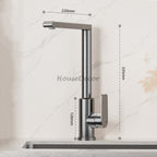 Modern kitchen sink mixer tap swivel spout additional view