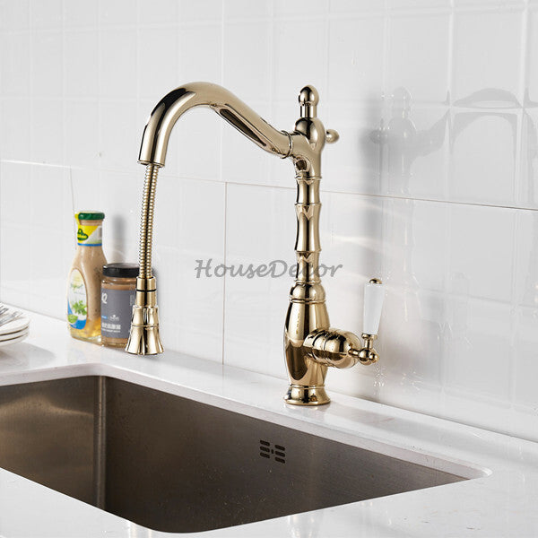 Modern kitchen sink mixer tap pull out spray additional view