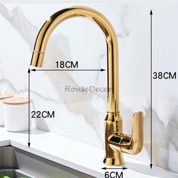 Gold kitchen sink mixer tap pull out spray additional view