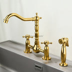 Modern bath shower mixer tap pull out spray detail view