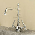 Chrome faucet swivel spout main view