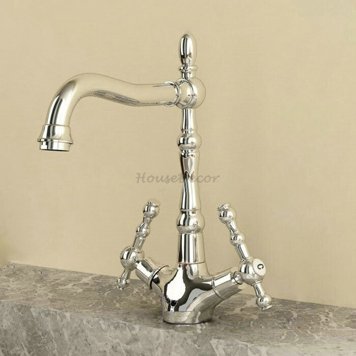 Chrome faucet swivel spout main view