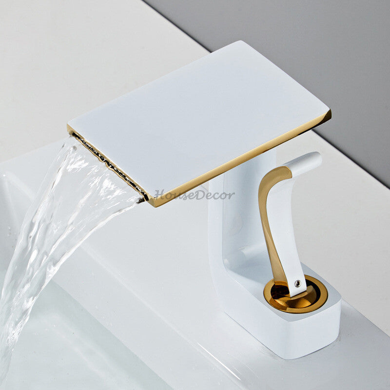 Modern bath shower mixer tap waterfall spout additional view