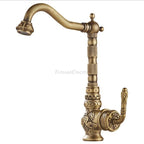 Brass kitchen sink mixer tap swivel spout main view